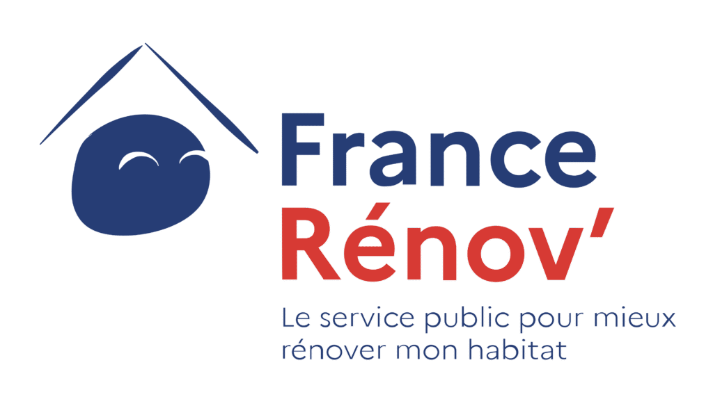 Logo France Rénov – Plateforme d'accompagnement pour les projets de rénovation énergétique, offrant des conseils et des solutions adaptées à vos besoins.